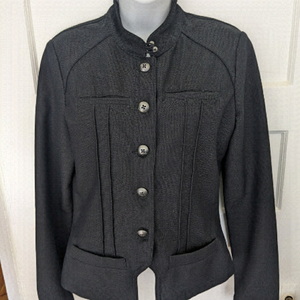 RARE OAKLEY BLACK Y2K MILITARY STYLE FITTED JACKET SIZE S/M*